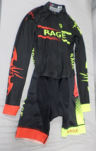 DESIGNER RAGE FACTORY CYCLING PADDED BLACK RED &amp; YELLOW SUIT SIZE X-SMALL - $28.23