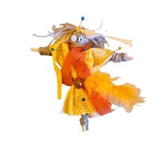 Voodoo Doll Spellwork Witchcraft Hoodoo Rituals Orange 7 Color Pins - $15.83