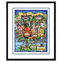 Charles Fazzino &quot;There Is Music In Nj&quot; 3D Construction Serigraph H/S Framed Coa - £1,348.97 GBP
