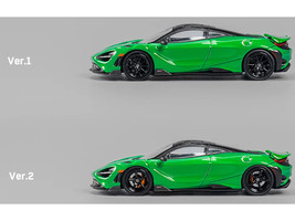 McLaren 765LT Green with Black Top and Extra Wheels 1/64 Diecast Model Car by... - £24.99 GBP