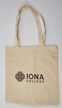 M) Iona College Promotional Lightweight Canvas Tote Bag Leed's 15" x 14" - $9.89