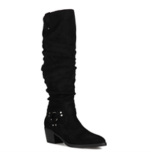 Indigo Rd Women Knee High Slouch Harness Boots Zayden Size US 7M Black - £22.68 GBP