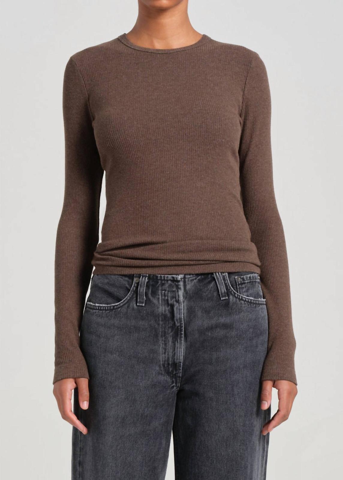 Agolde Delphi Slim Tee Lizard - $75.00