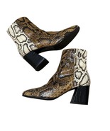 Freda Salvador Charm Leather Block Heel Ankle Boots Size 5.5 - $370.74 CAD