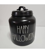 Rae Dunn Happy Halloween Black Chubby LL Canister Coffee Candy Jar - $14.80