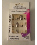 Sassy&amp;Chic Fashion Nails 3 x 12 Pieces (without glue) New. Free Shipping - £19.37 GBP