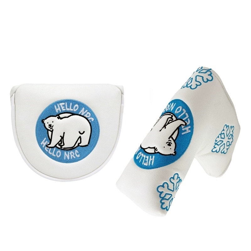 Golf Club Mallet Blade Putter Head Cover White Polar Bear Cartoon - $18.50