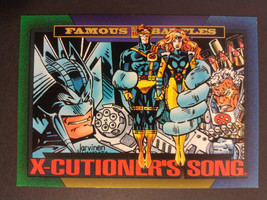 Skybox Trading Card X-Cutioner&#39;s Song #154 Marvel Famous Battles 1993 LP - £2.74 GBP
