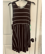 Tipsy Elves Women's XL NEW Summer Stripes Tank Dress Sleeveless Black AAA - $21.77