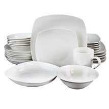 Gibson Home Hagen Square Dinnerware Set in White, Set of 30 - $2,255.40 MXN