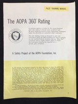 The AOPA 360° Rating Pilot Training Manual Booklet 1961 AOPA Foundation Inc - $15.00