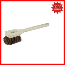 Heavy-Duty 20&quot; Utility Scrub Brush with Wooden Block and Palmyra Bristles - $198.70 MXN