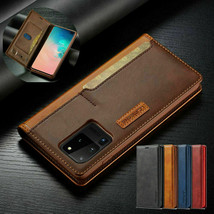 Leather wallet FLIP MAGNETIC cover Case for Samsung S10 Plus S9 S20 S21 ultra - £47.33 GBP