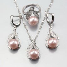 11.11 Hot Selling Silver Color Gray Natural  Jewelry Sets Earrings Pendant Neckl - £25.87 GBP