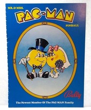 Mr &amp; Mrs Pac-Man Pinball Flyer 1980 Original Magazine Pull Out Detached Sheets - £16.75 GBP