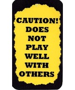 Ron&#39;s Hang Ups Giant 4&quot; x 6&quot; Refrigerator Magnets Caution Does Not Play ... - $7.99