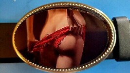 REAR VIEW  -Sexy Pose - Epoxy Belt Buckle New! - $17.81