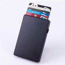 Anti-theft Aluminum Single Box Smart Wallet Slim RFID Fashion Clutch Pop-up Push - £49.01 GBP