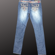 Premier Rue 21 Skinny Jeans Flannel and Bling size 5/6 R Pre-Loved image 3