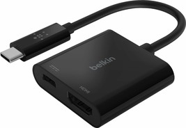 Belkin - USB C to HDMI Adapter + USBC Charging Port, 4K UHD Video, 60W P... - $74.99