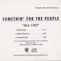 Somethin&#39; For The People - All I Do U.S. Promo CD-SINGLE 1997 3 Tracks - £9.48 GBP