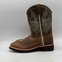 Shyanne Womens Brown Leather Square Toe Pull On Western Boots Size 9.5 B - £70.99 GBP