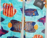 Set of 2 Same Printed Cotton Kitchen Terry Towels (16&quot;x26&quot;) VARIOUS FISH... - £12.65 GBP