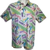 Royal and Awesome Golf Polo Shirt Brushed Green Purple polo shirt Size M - $22.76