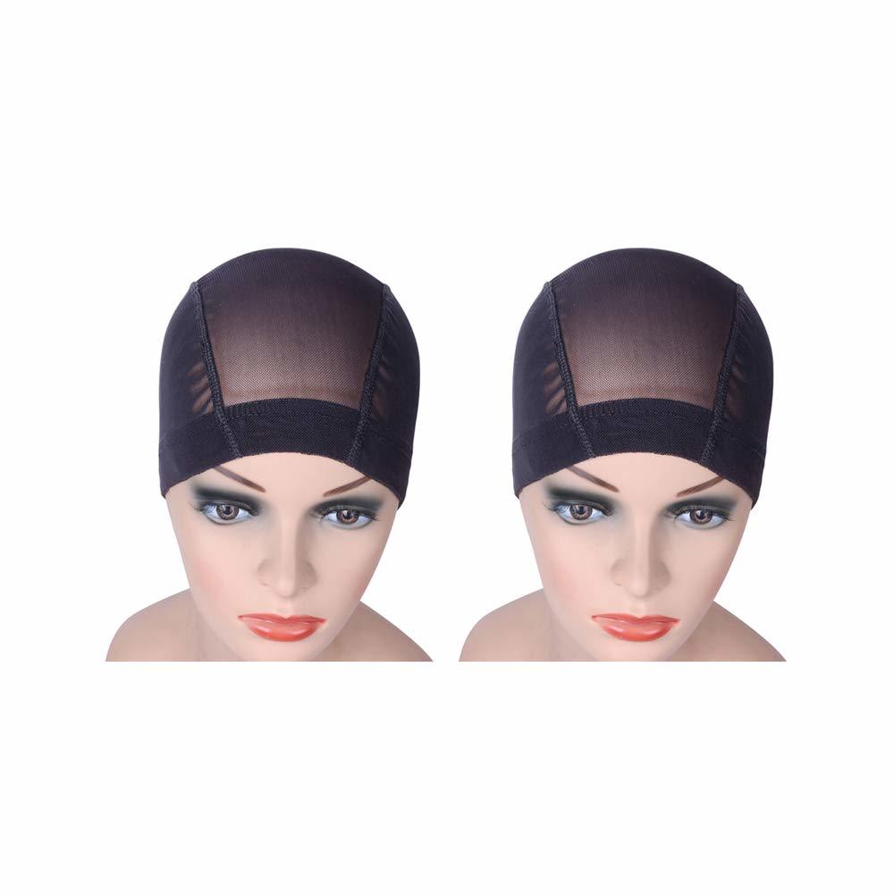YANTAISIYU 2 Pcs/Lot Wig Caps Mesh Cap for Making Wig Stretchable Hairnets with