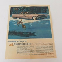 General Motors Pink Cadillac Sedan de Ville Vintage 1961 Ad Ephemera One... - $9.75
