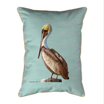 Betsy Drake Pelican Extra Large 24 X 20 Indoor Outdoor Teal Pillow - £54.50 GBP