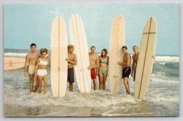Ocean City Maryland Beach Surfboard and Sexy Swimsuits Men Women Postcard E25 - £13.55 GBP