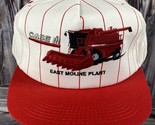 VTG Case IH White w/ Red Pinstripe East Moline Plant Snapback Trucker Ha... - $29.02