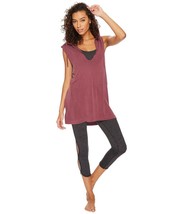 FREE PEOPLE Womens Top Activewear Bennett Merlot Purple Size XS OB560928 - $36.57