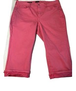 NYDJ Cropped Marilyn Straight Lift &amp; Tuck Pink Normcore Casual Boho Jean... - $15.88