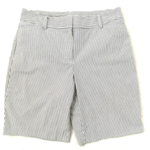 Talbots Petite Perfect Short Bermuda Shorts Womens size 10P Striped Black White - £17.69 GBP