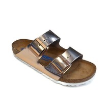 Birkenstock Arizona BS Sandals Womens Size 6-6.5 EU 37 NARROW Metallic C... - $119.30