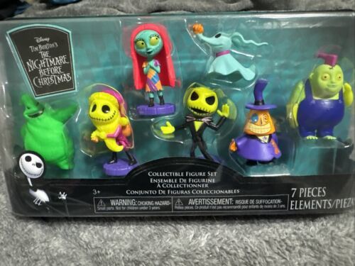 Disney The Nightmare Before  Christmas Collectible Figure Set Of 7 2” Figurines