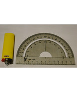 Vintage Soviet Russian USSR Aluminum Angle Ruler Measurement Geometry Rule - £5.92 GBP