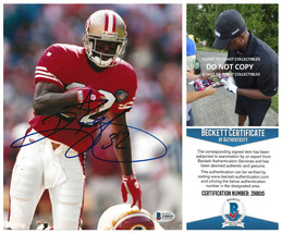 Ricky Watters signed San Francisco 49ers football 8x10 photo Beckett COA proof. - £87.04 GBP