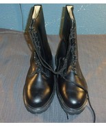 CORP BLACK LEATHER MILITARY BOOTS 11 R - €54,23 EUR