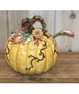 Fitz And Floyd Harvest Heritage Pumpkin Tureen with Ladle~READ - £166.21 GBP