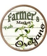 Farmers Market Oregano Novelty Metal Mini Circle Magnet - $242.75 MXN