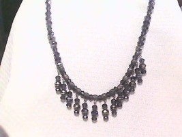 Gunmetal Gray Faceted Beaded Necklace - $244.84 MXN