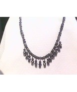 Gunmetal Gray Faceted Beaded Necklace - $244.84 MXN