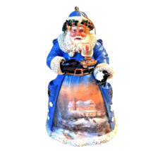 Christmas Night Visit Santa Ornament Thomas Kinkade Blue Heirloom with Tag - £14.89 GBP