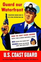 Guard Waterfront - US Coast Guard - 1940&#39;s - World War II - Propaganda P... - £7.95 GBP+