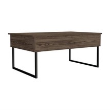 41" Dark Brown And Black Metal Lift Top Coffee Table - $3,699.90 MXN