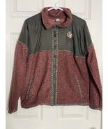 Buc-ee's Fall 2023 Ladies Berber Red/Gray Colorblocked Jacket Sizes Medium - $29.74