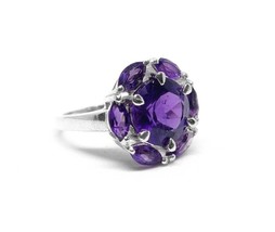 Amethyst Ring amethyst Solitaire ring AAA Quality amethyst Cocktail ring - £47.81 GBP